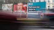 Wahlplakat SPD Olaf Scholz CDU Friedrich Merz Bundestagswahl 2025