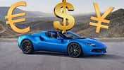 02/2025 Ferrari mit Währungssymbolen
