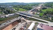 Autobahn A8 Enztalquerung Baustelle