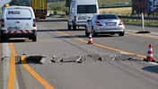 "Blow up" auf der Autobahn A5
