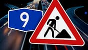 Autobahn A9 Baustelle