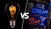 LED-Lampen und Halogenbirnen im Vergleich