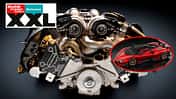Giamaro Katla Albor V12 Quad Turbo Motor eingeklinkt SSC Tuatara Aggressor und XXL-Logo