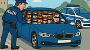 Polizei BMW Überladen