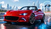 Mazda MX-5 mit E-Antrieb Visualisierung KI-generiert