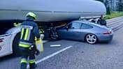 Lkw Unfall mit Porsche 911
