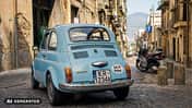 Italienisches Auto mit polnischem Kennzeichen