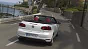VW Golf Cabrio, Rückansicht, Straßenfahrt