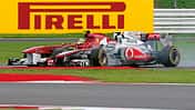Button presst sich beim GP England an Massa vorbei