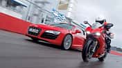 Audi R8 5.2 FSI, Ducati 1199 Panigale S, Seitenansicht