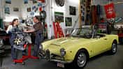 Alfa Romeo Giulia Spider, Seitenansicht, Motor