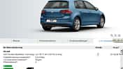 VW Golf VII, Konfigurator, September 2012