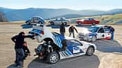 VW Mille-Miglia-Käfer, BMW 2002 ti Rallyeversion, Ford RS200, Opel Commodore GS, Toyota Corolla WRC, Seitenansicht
