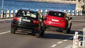 BMW X5 M50d, Porsche Cayenne S Diesel, Heckansicht