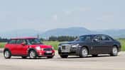 Mini One, Rolls-Royce Ghost, Seitenansicht