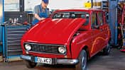 Renault 4, Frontansicht, Werkstatt