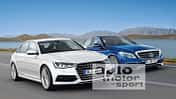 Audi A4, Mercedes C-Klasse, Frontansicht