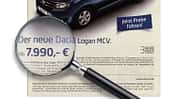 Billig-Autos, Lupe, Dacia