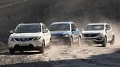 Kia Sportage, Nissan Qashqai, VW Tiguan, Frontansicht