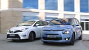 Citroën Grand C4 Picasso e-HDi 115, Toyota Verso 1.6 D-4D Life, Frontansicht