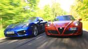 Alfa Romeo 4C, Porsche Cayman S, Frontansicht