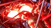 Motor Mercedes AMG GT, Prüfstand, glühend Turbolader