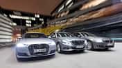 Audi A6 3.0 TDI Quattro, BMW 530d, Mercedes E 350 Bluetec, Frontansicht