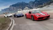 Ferrari 458 Speciale A, Lamborghini Aventador Roadster, Maserati Gran Cabrio MC
