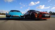 Nissan GT-R, Porsche 911 Turbo, Frontansicht