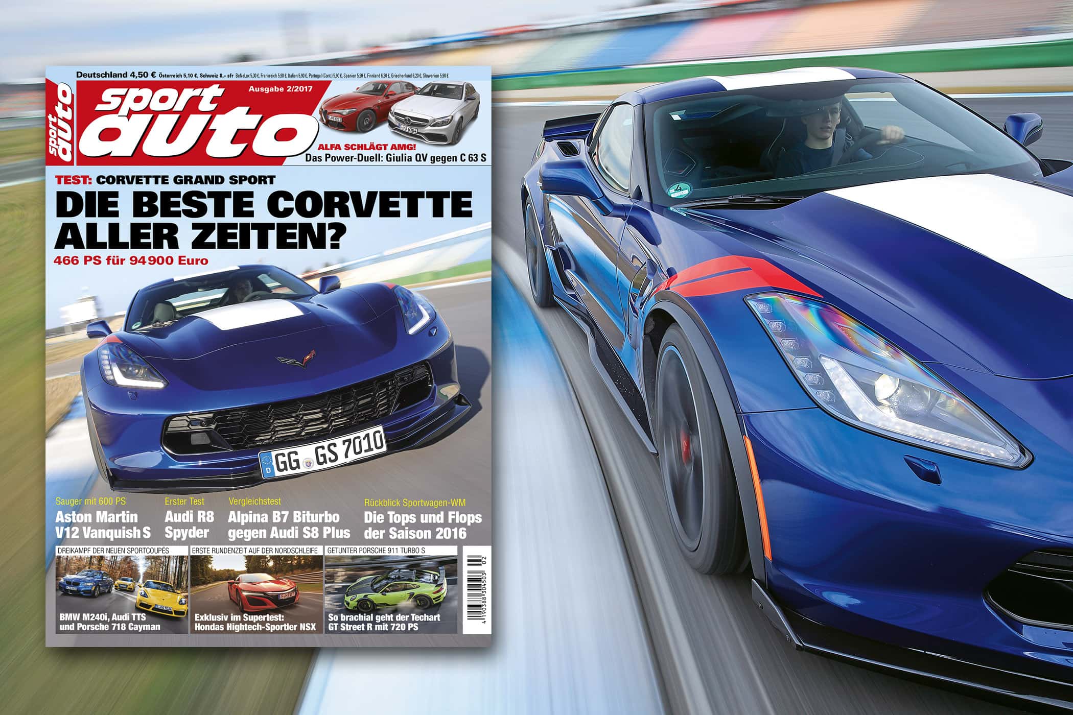 Neues Heft sport auto, Ausgabe 2/2017, Vorschau, Preview