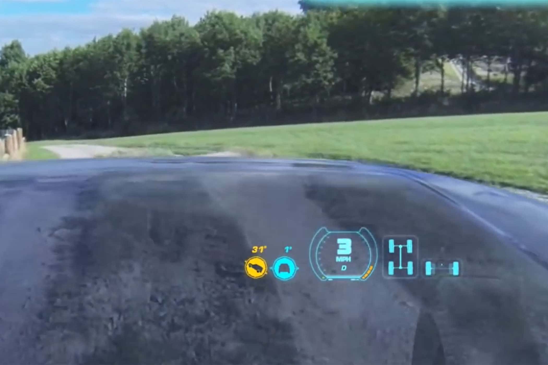 Land Rover transparente Motorhaube