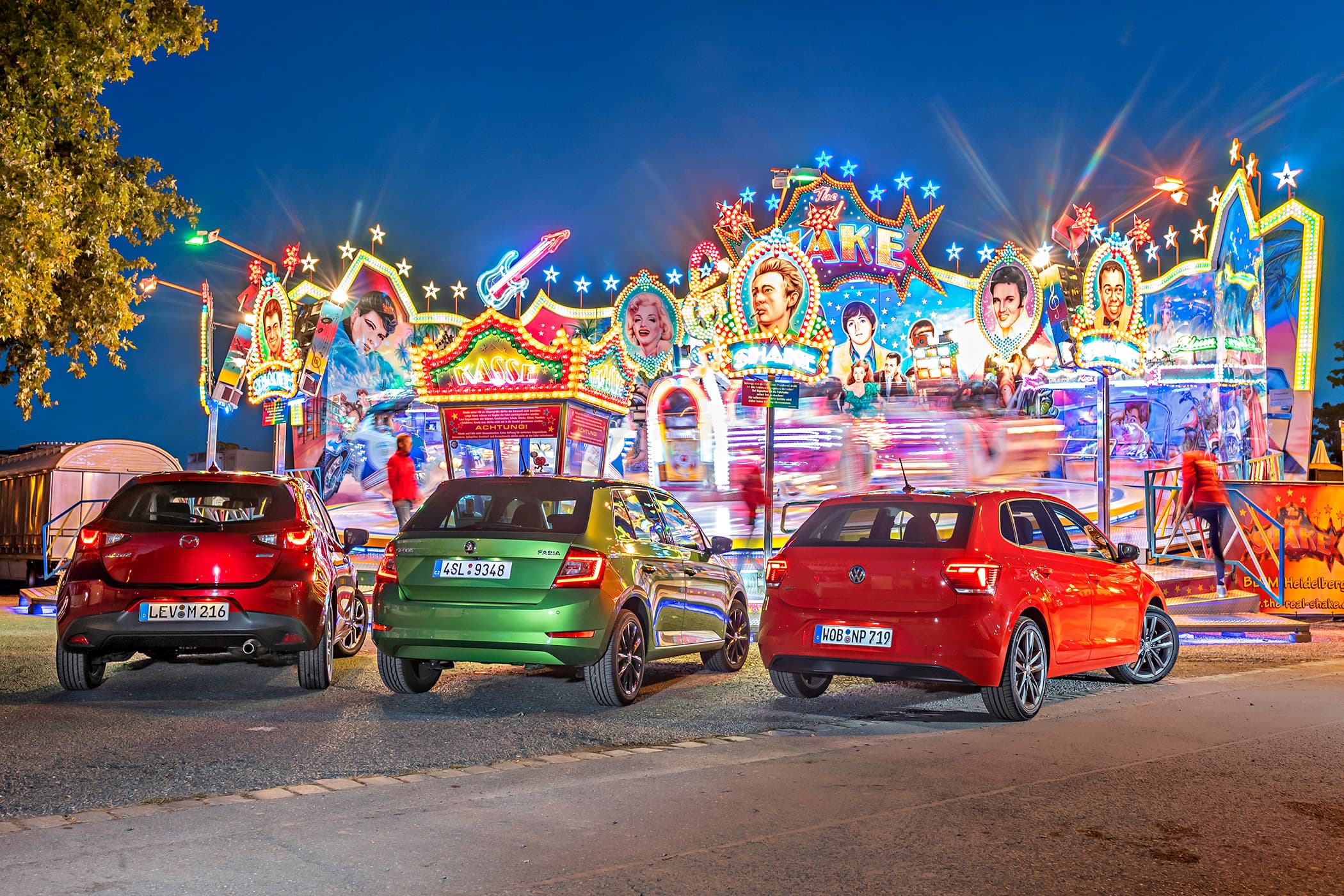 Mazda 2 G 115, Skoda Fabia 1.0 TSI, VW Polo 1.0 TSI, Exterieur