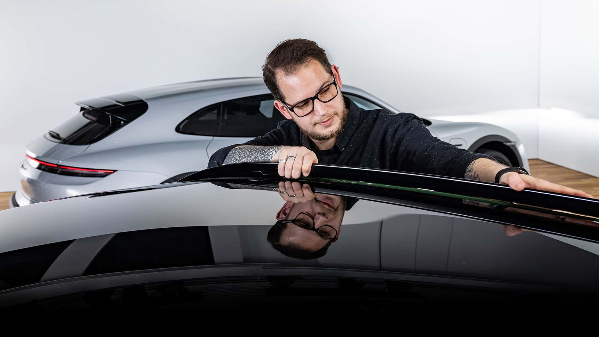 Porsche Taycan Cross Turismo Sitzprobe Erster Check Studio Porsche Taycan Cross Turismo Sitzprobe Erster Check Studio