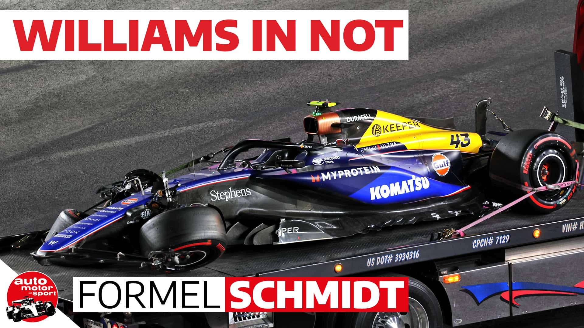 Franco Colapinto - Williams - GP Las Vegas 2024 - Formel 1 - Formel Schmidt