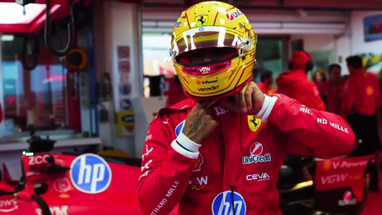 Video-Screenshot - Lewis Hamilton - Fiorano - Erster Test für Ferrari - 22. Januar 2025