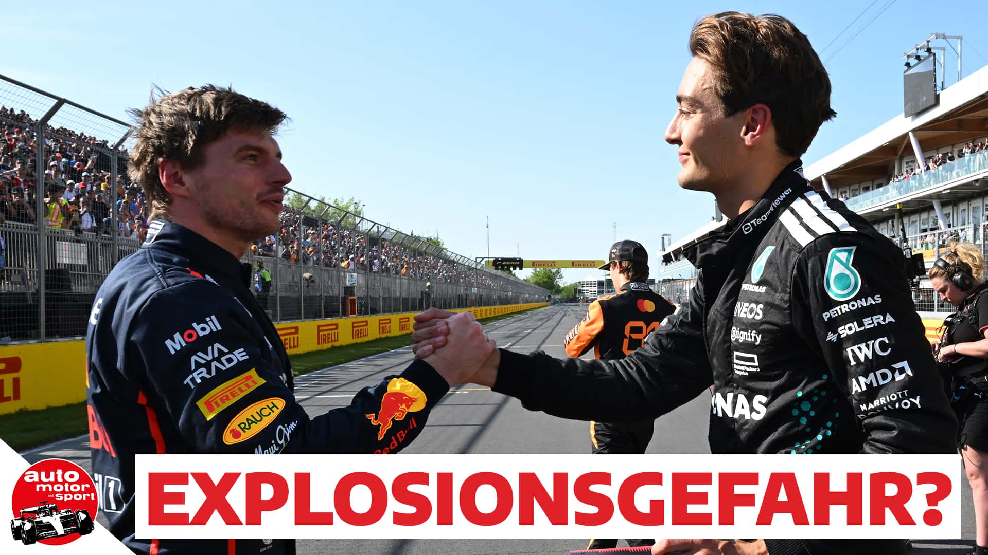 Max Verstappen - Red Bull - George Russell - Mercedes - GP Kanada 2025 - Montreal - Formel 1 Max Verstappen - Red Bull - George Russell - Mercedes - GP Kanada 2025 - Montreal - Formel 1