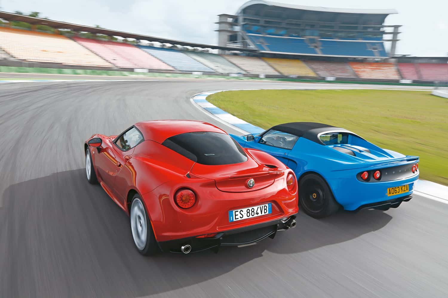 Alfa Romeo 4C, Lotus Elise S Club Racer, Heckansicht