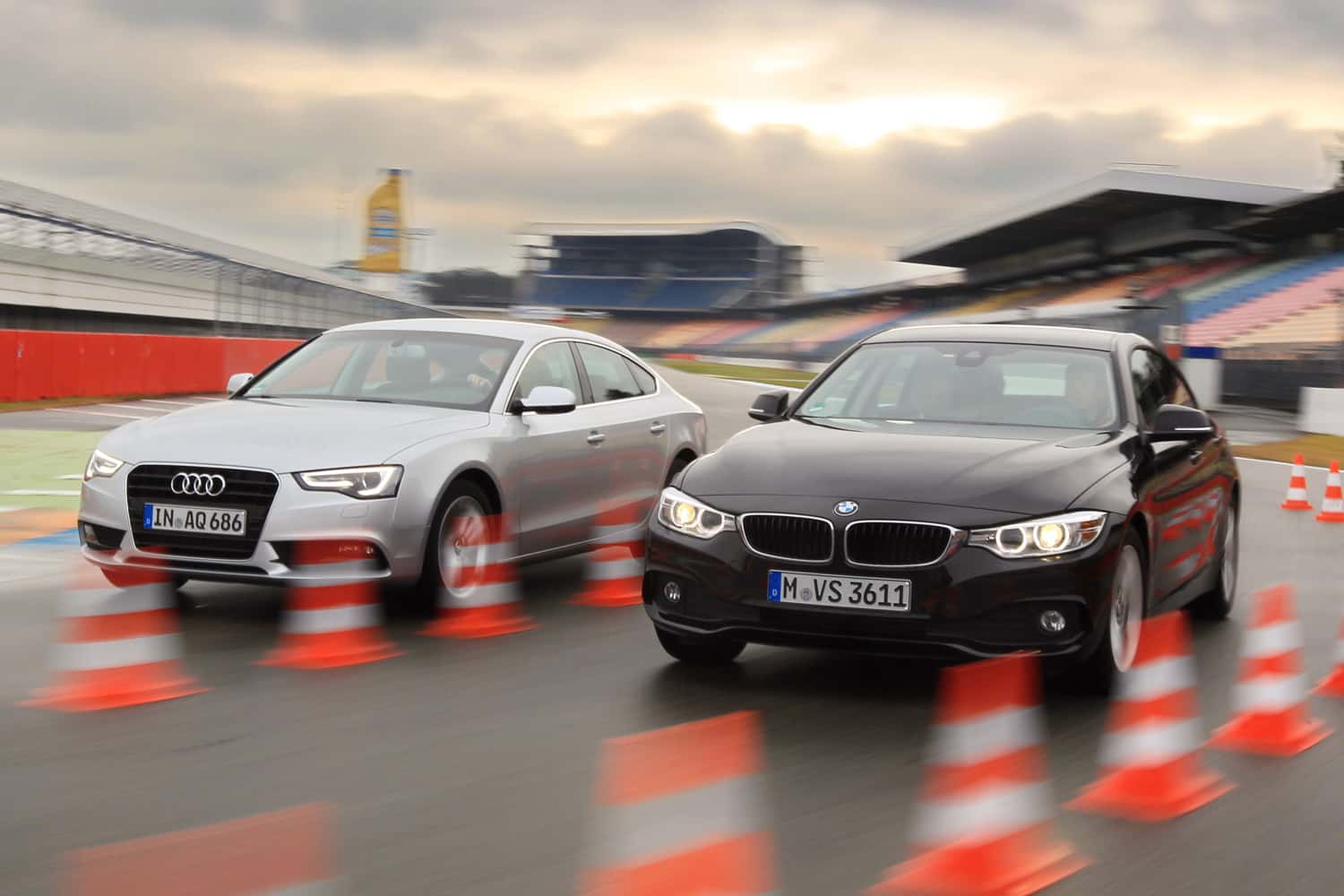 Audi A5 Sportback 2.0 TDI Ultra, BMW 418d Gran Coupé, Frontansicht