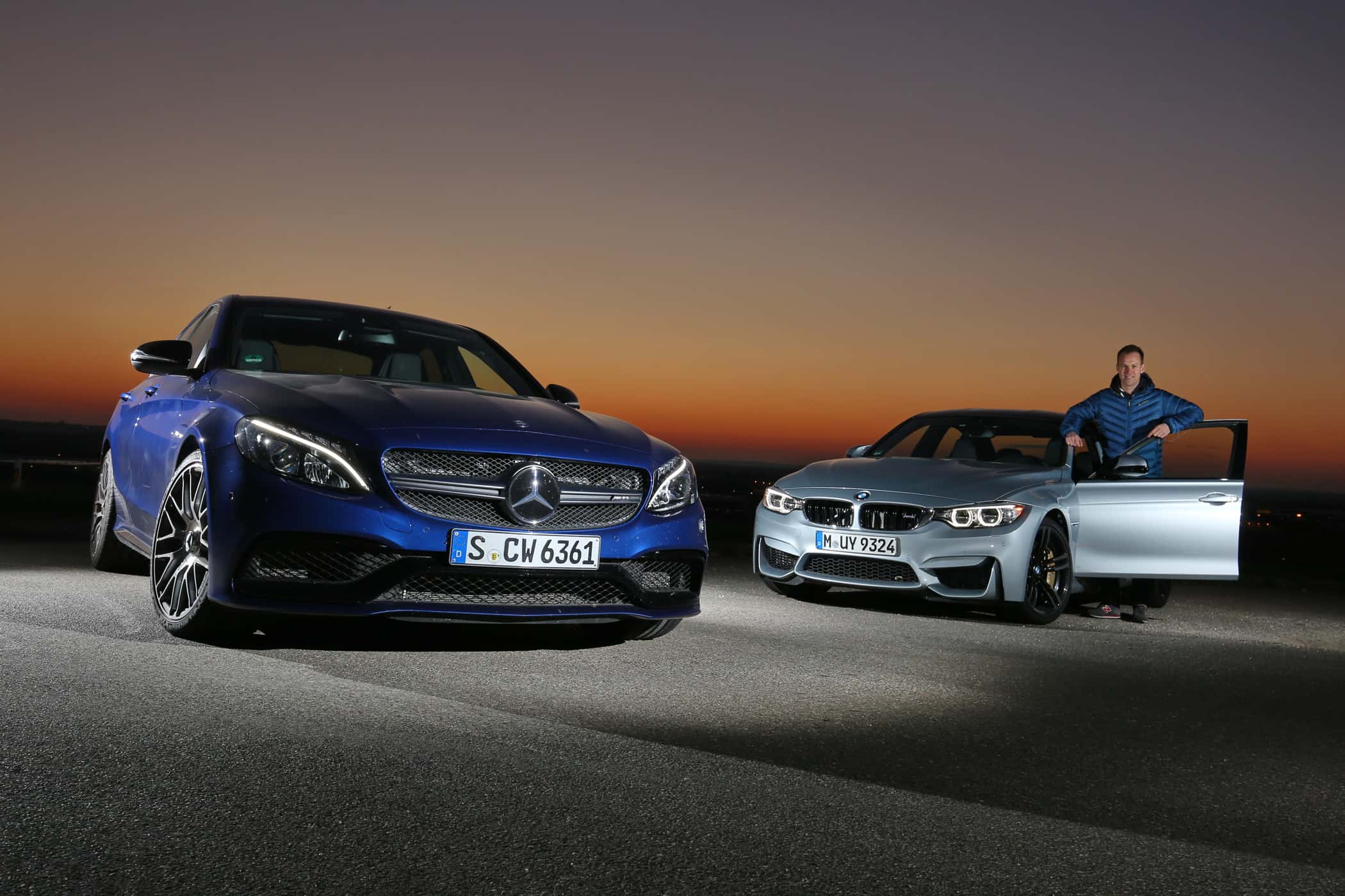 BMW M3, Mercedes AMG C63, Frontansicht